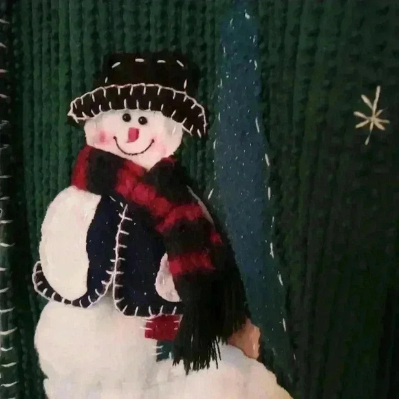 Christmas Holiday Snowman Jacket Sweater - Picture 3 of 16